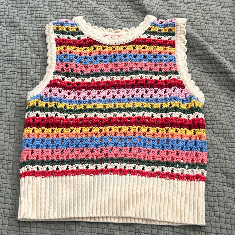 Colorful Striped Knit Tank Top Kitri